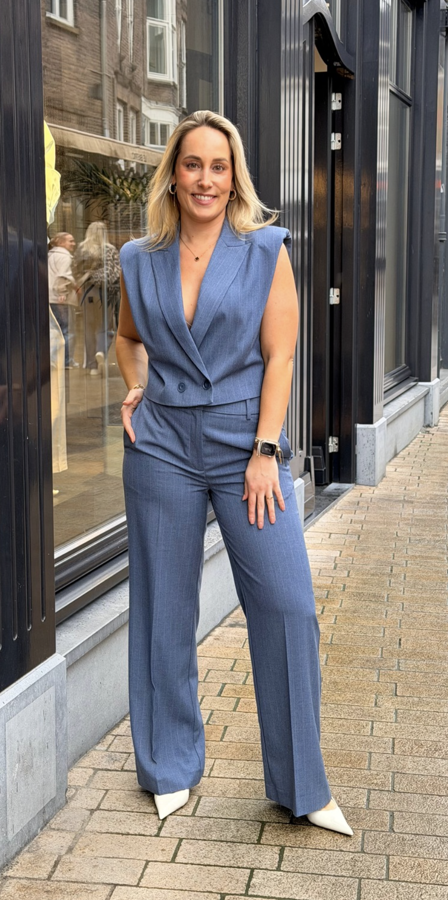 Alain pinstripe smart pants