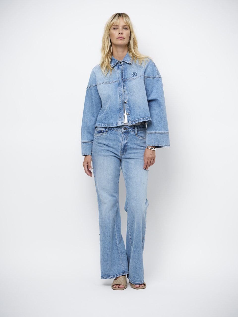 Talisa denim cape shirt