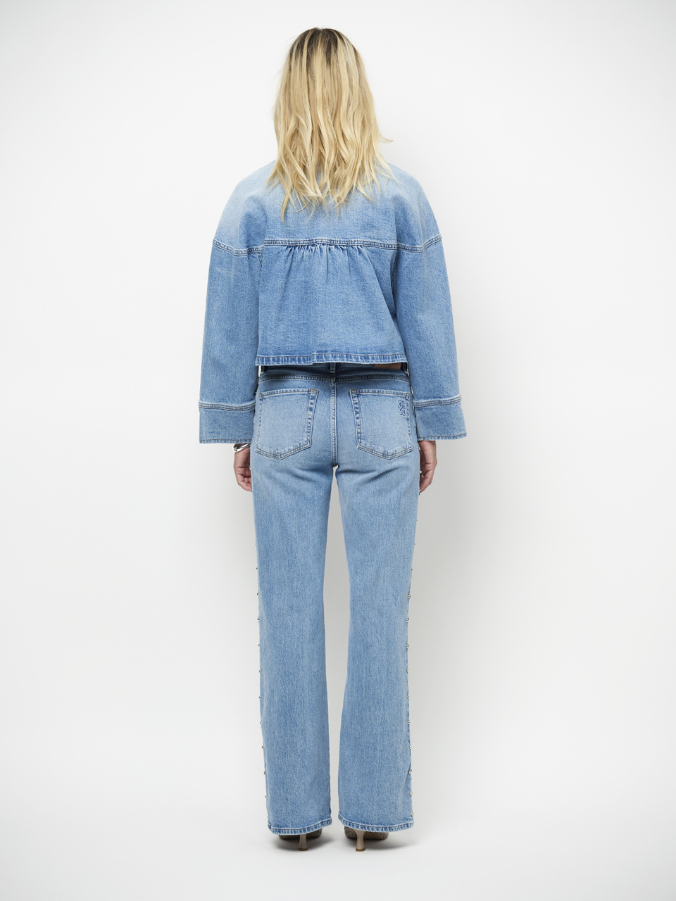 Talisa denim cape shirt