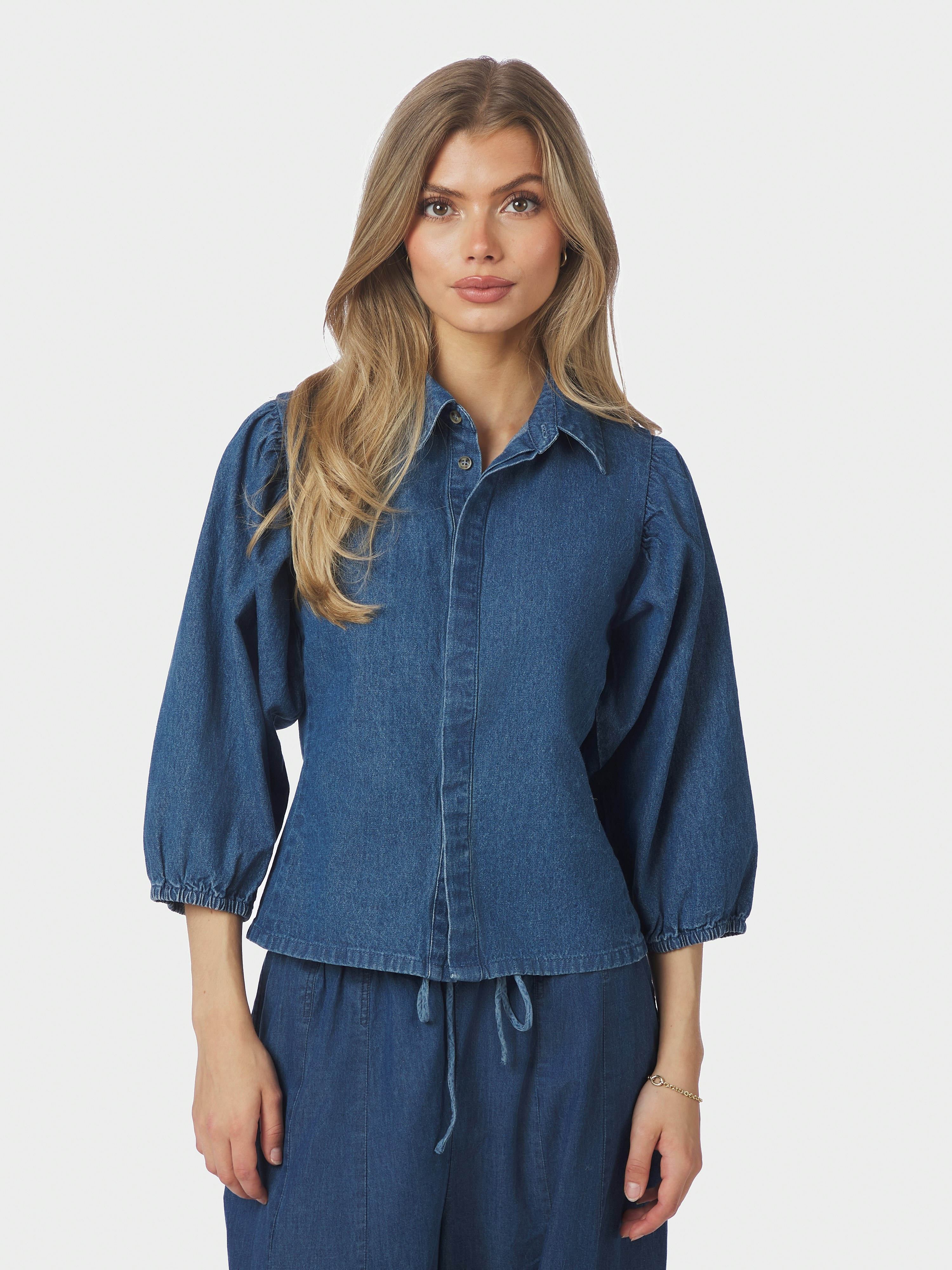 Neo Noir Wandana Denim Blouse