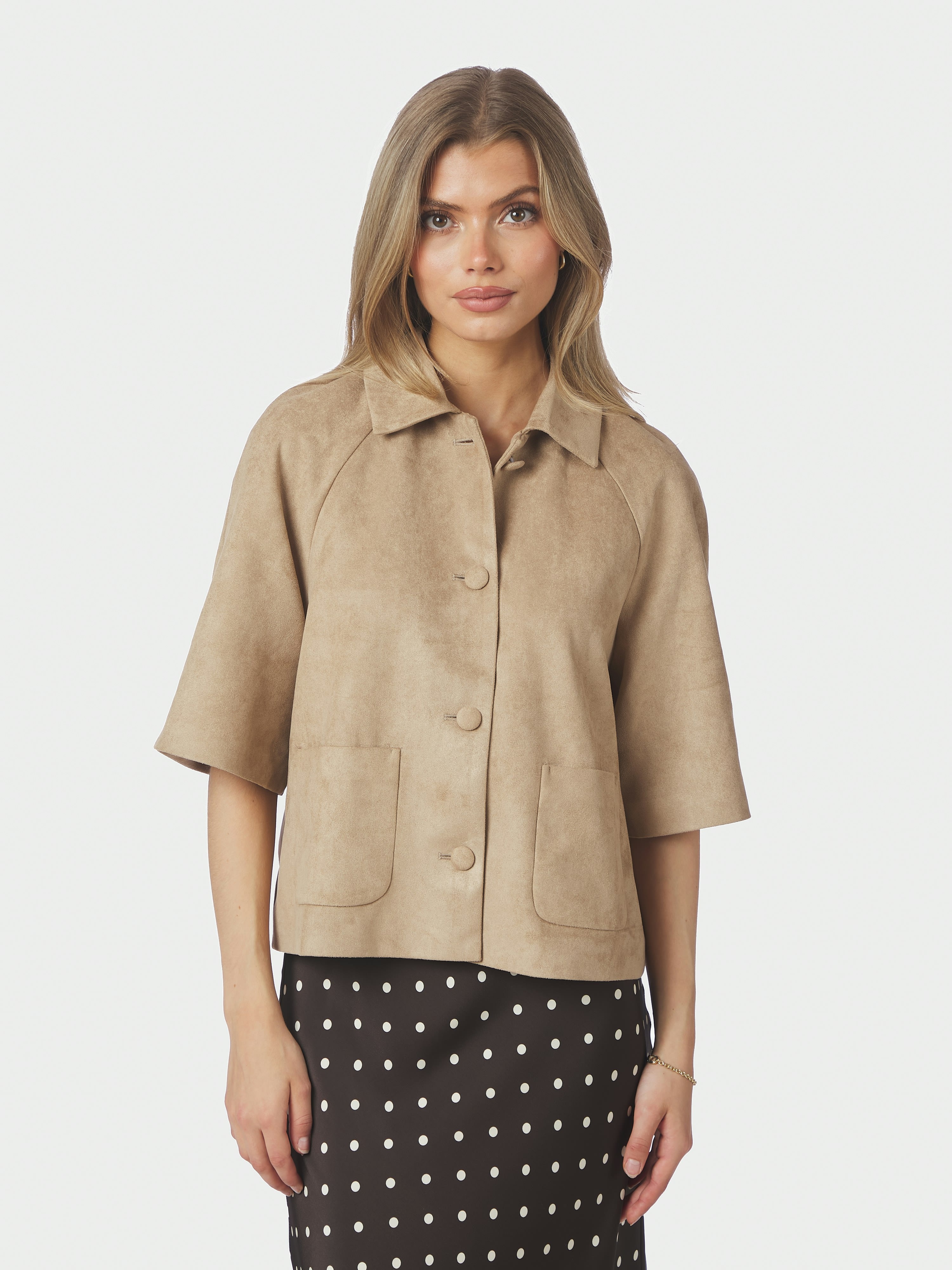 Neo Noir Editta Faux Suede Jacket