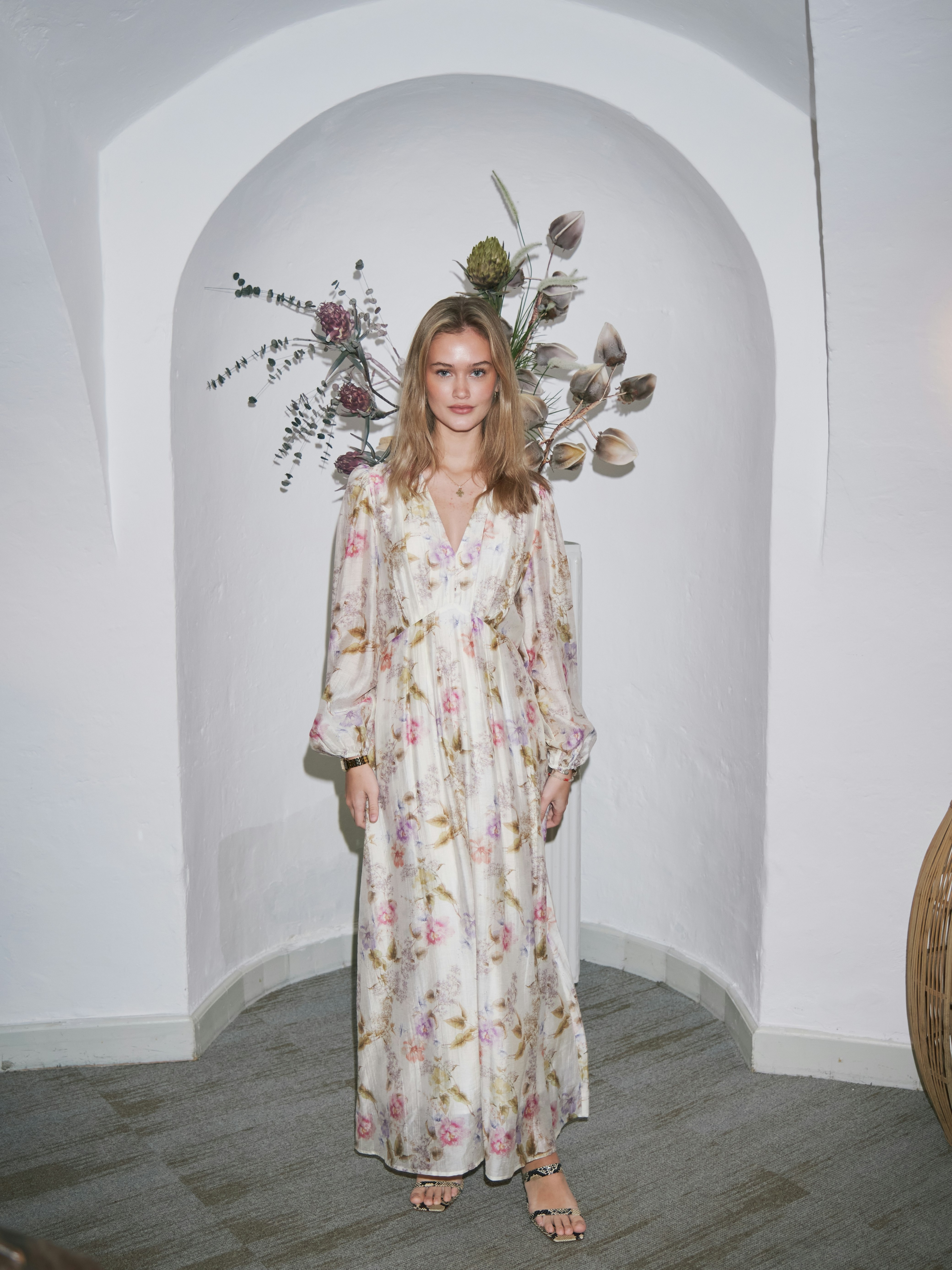 Neo Noir Silfi Vintage Flower Dress