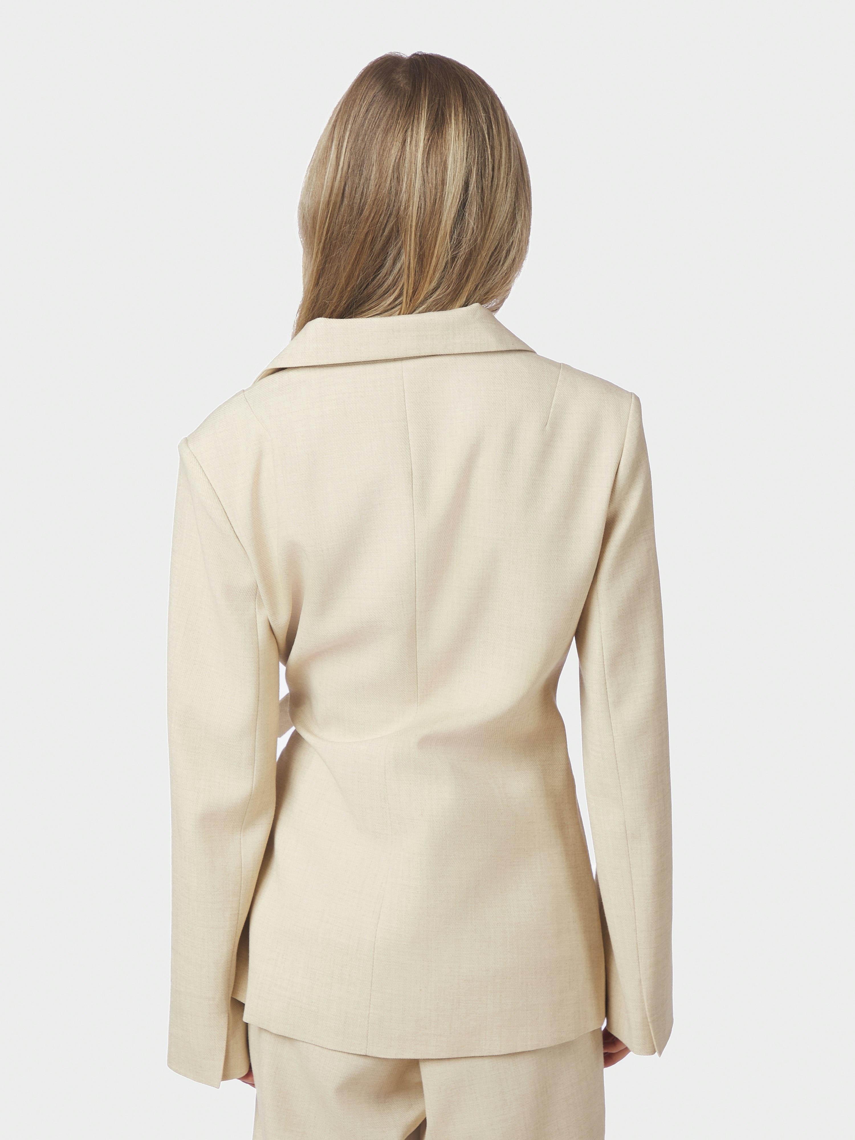 Carmia Melange Tie Blazer
