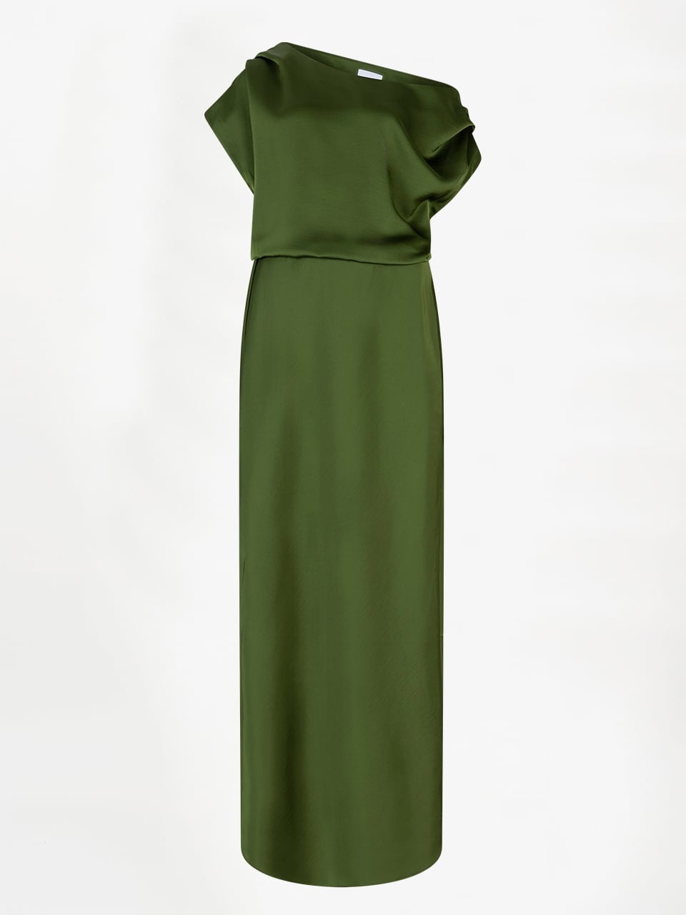 Epic off-shoulder satin maxi dress