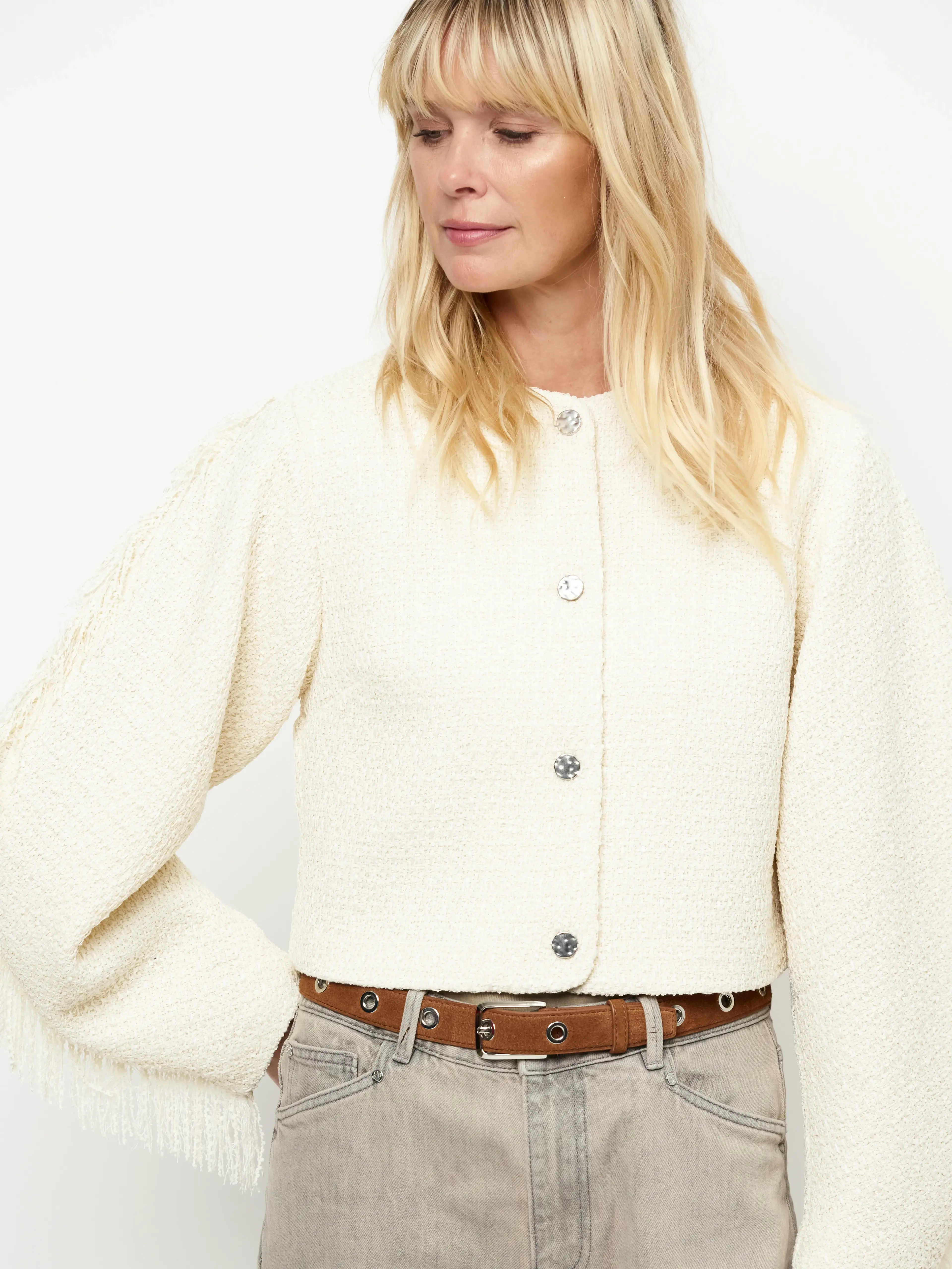 Vale fringe bouclé jacket