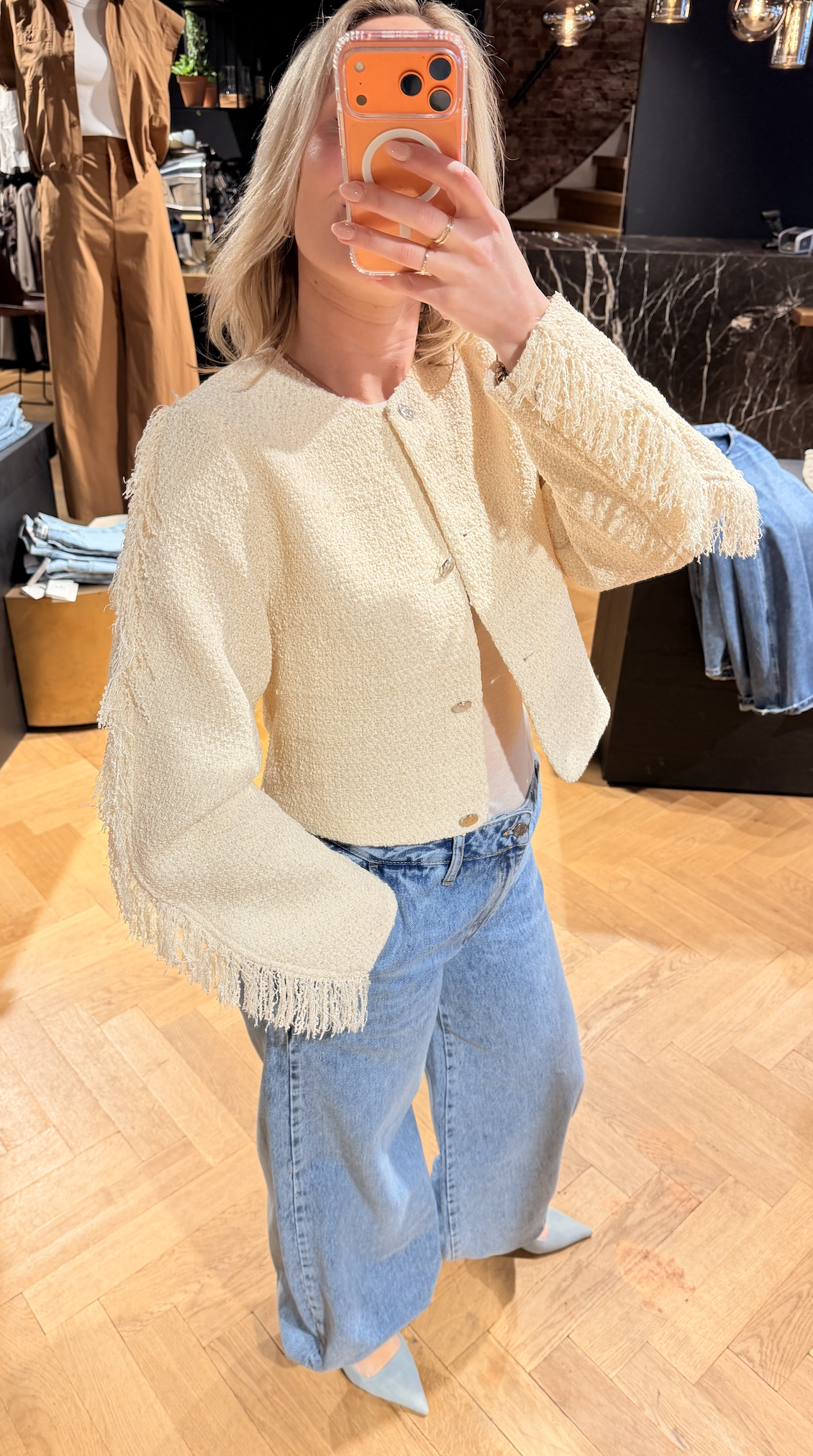 Vale fringe bouclé jacket