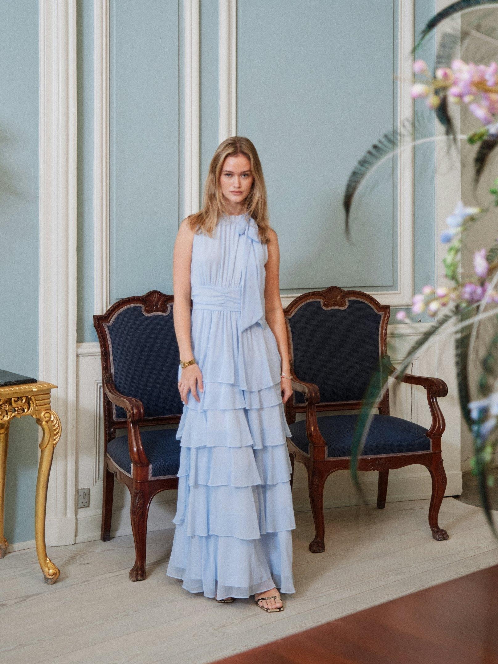 Neo Noir Marli Solid Chiffon Dress