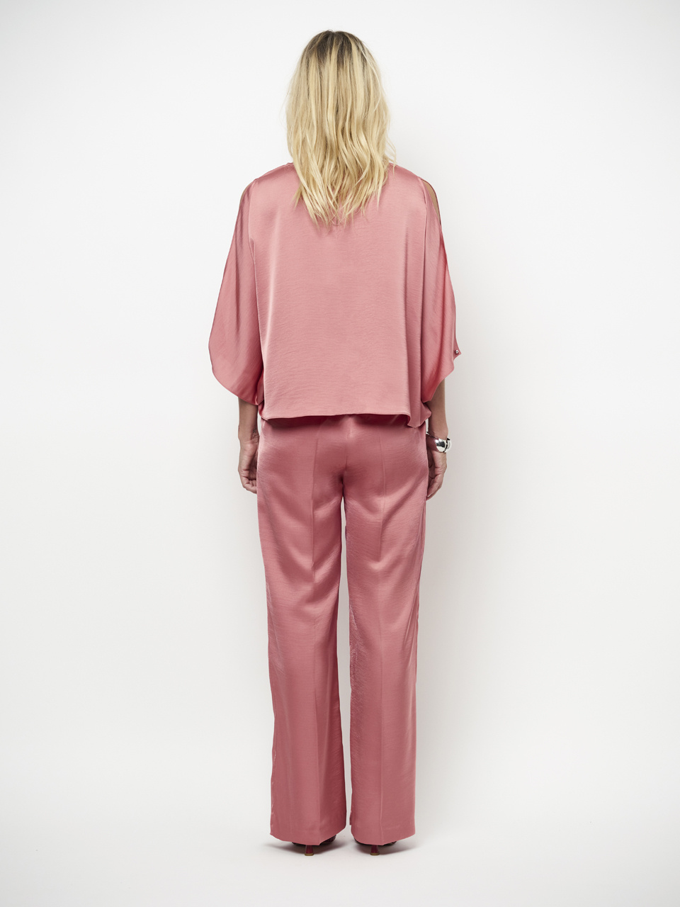 Risette flowing satin top