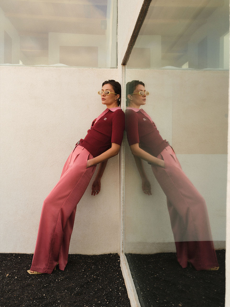 Jules satin smart pants