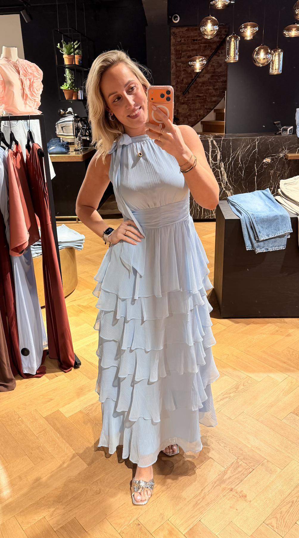 Marli Solid Chiffon Dress
