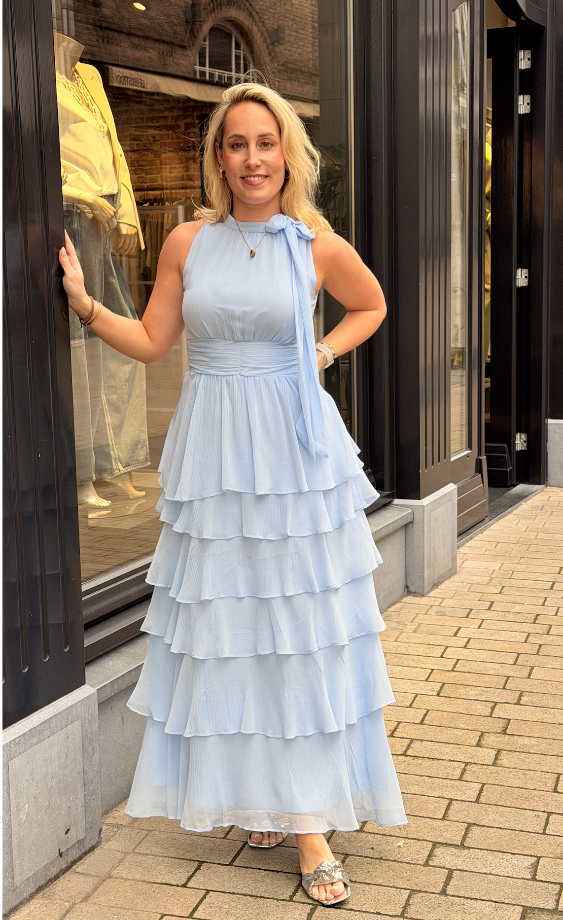 Marli Solid Chiffon Dress