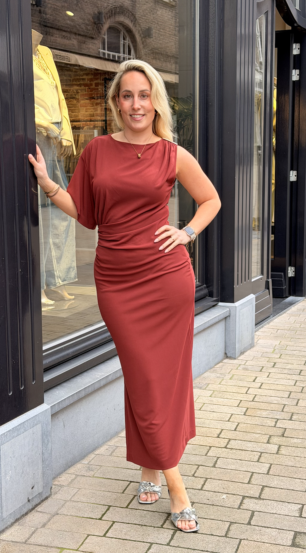 Aliki asymmetrical maxi dress