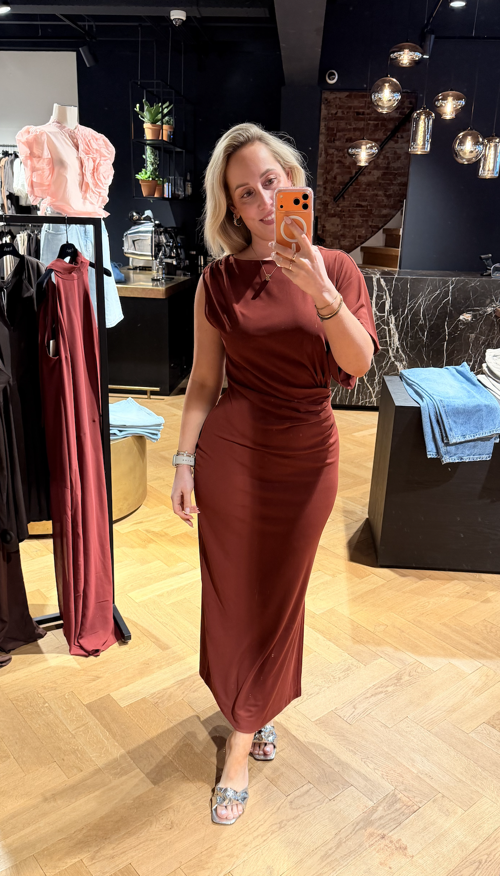 Aliki asymmetrical maxi dress