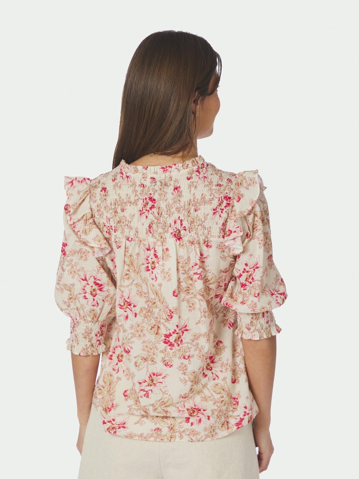 Davina Flower Rose Blouse