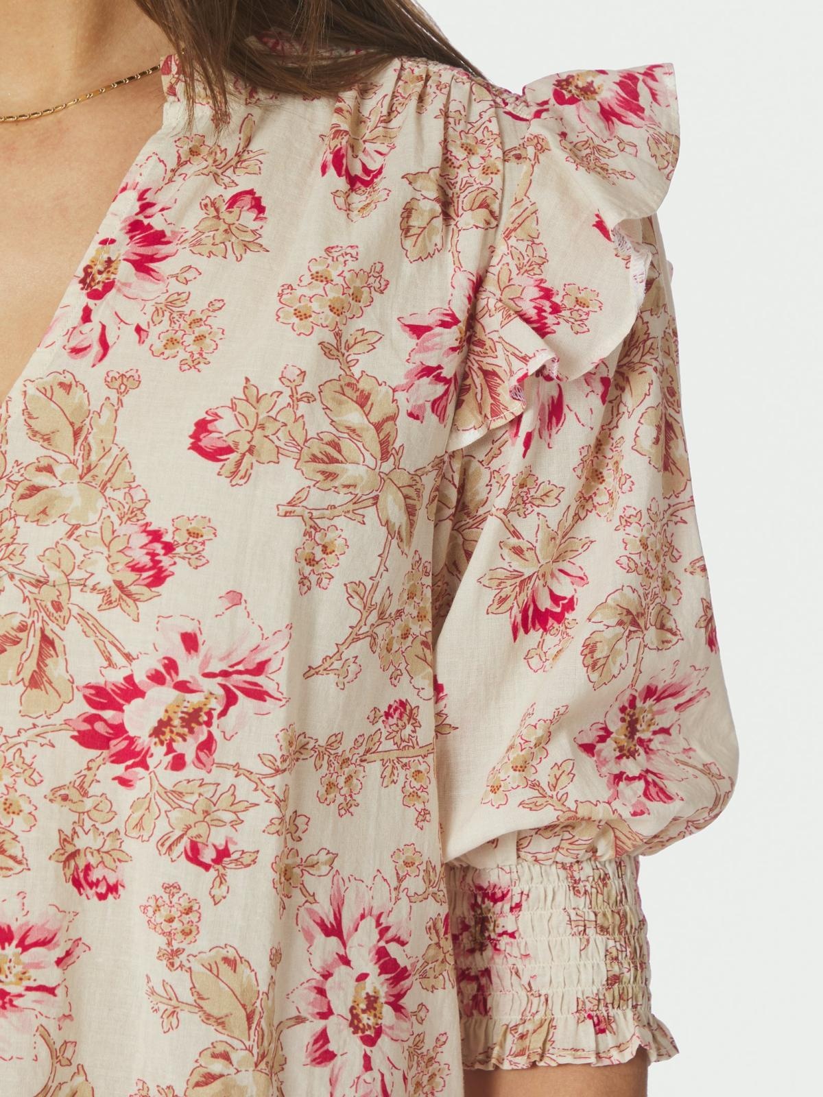 Davina Flower Rose Blouse