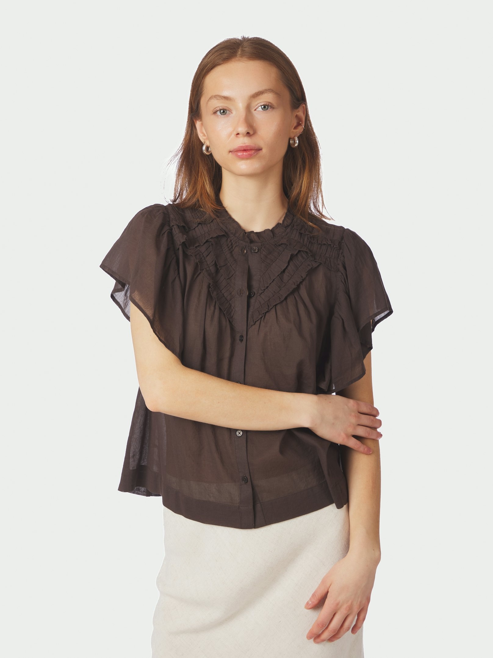 Neo Noir Vinsa S Voile Top