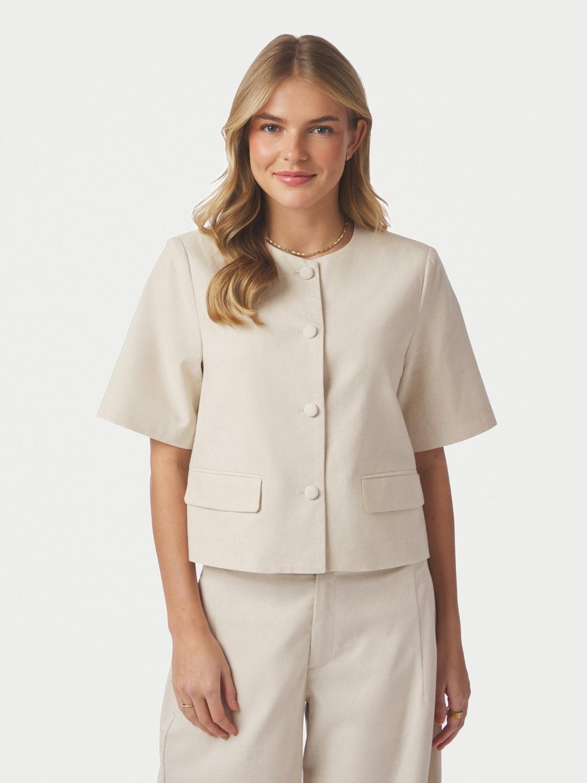 Neo Noir Rory Linen Blouse