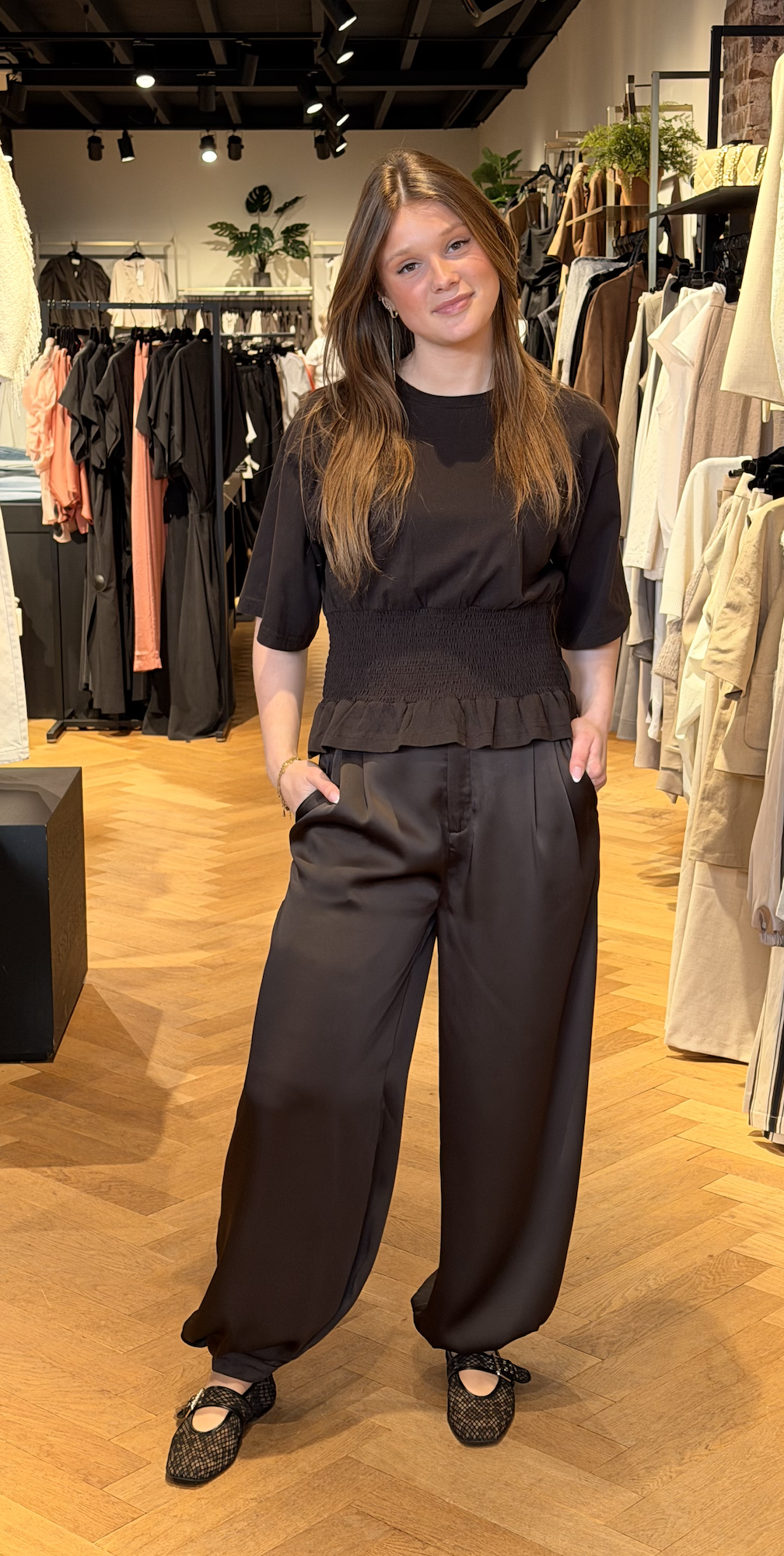 Fayla Drapy Satin Balloon Pants