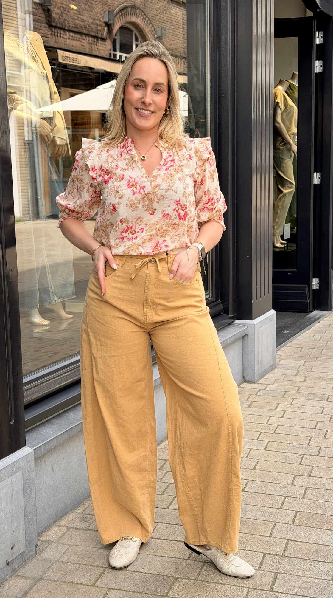 Davina Flower Rose Blouse