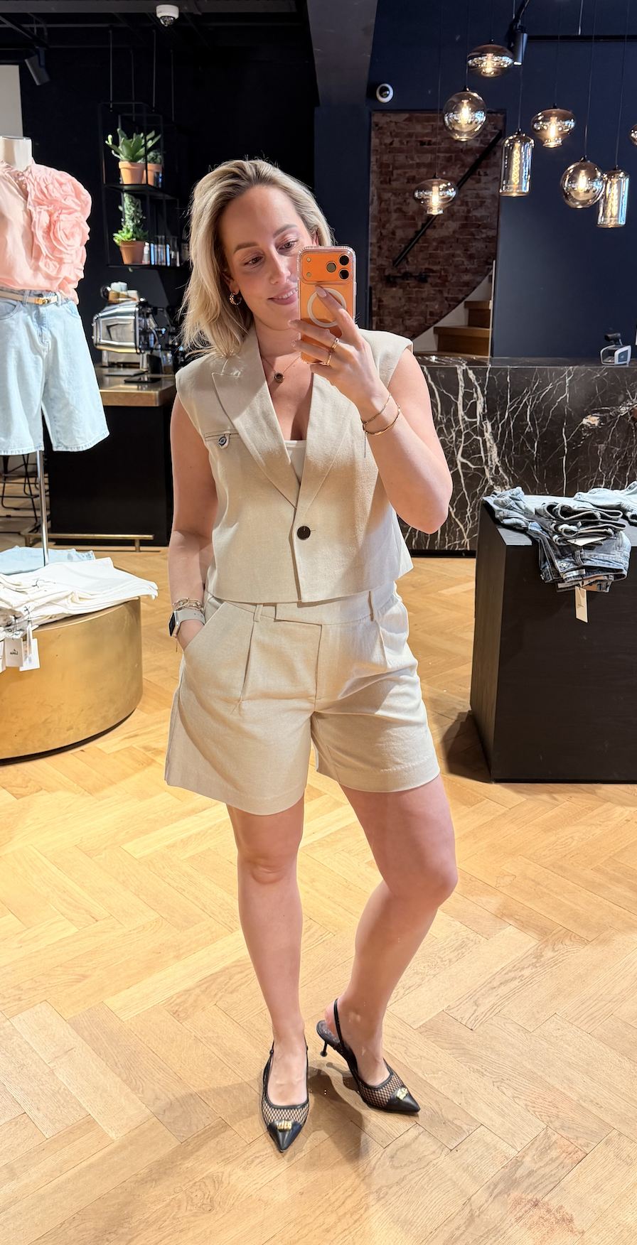 LeenaCC Linen Pleat Shorts