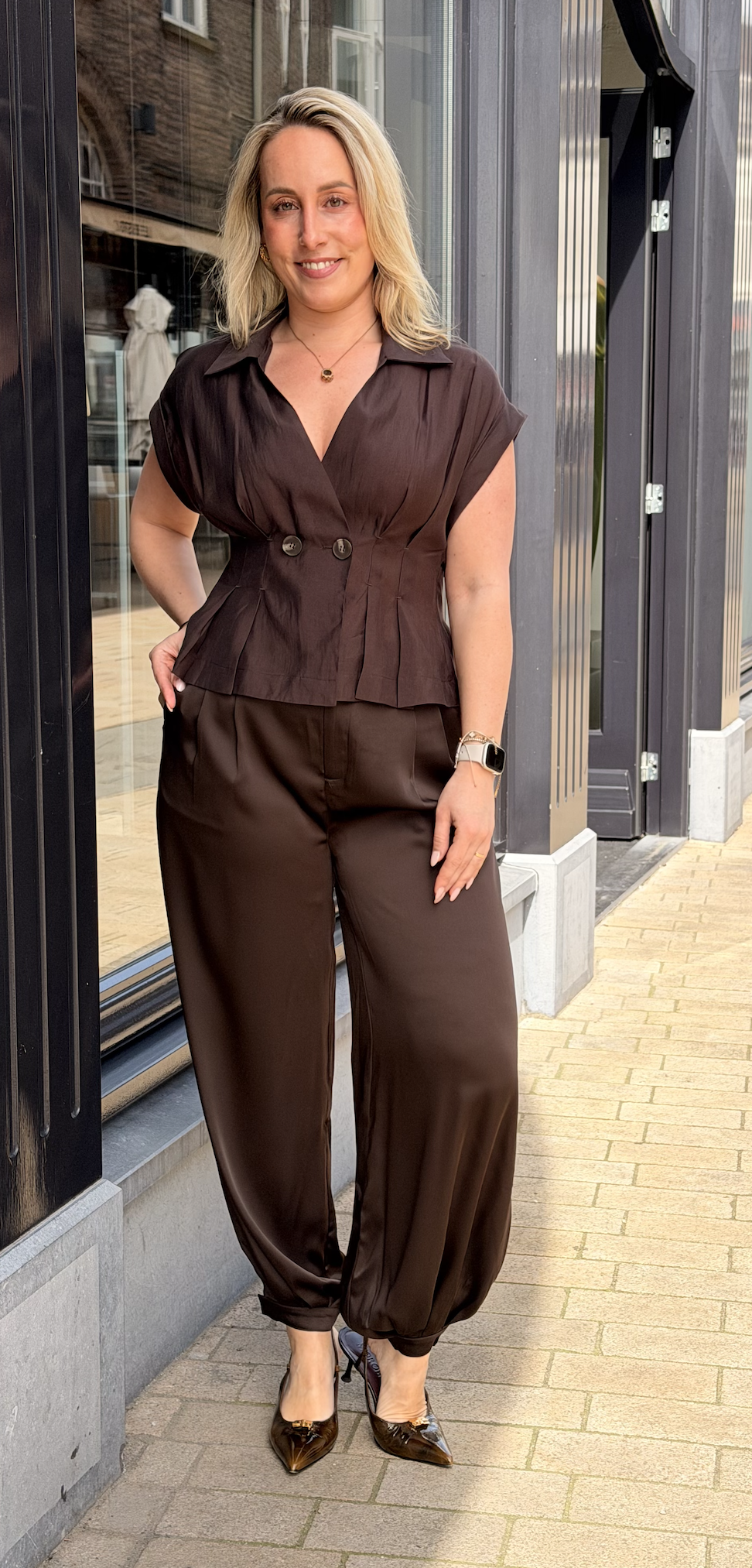 Fayla Drapy Satin Balloon Pants