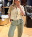 Eveline Leather Top