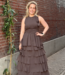 Marli Solid Chiffon Dress