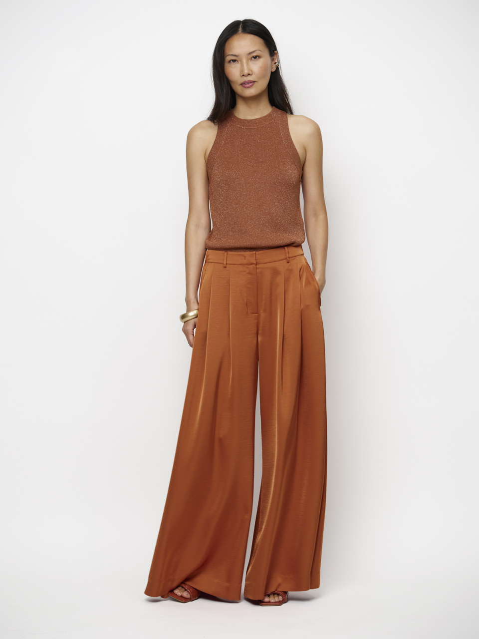 Noki metallic knitted top