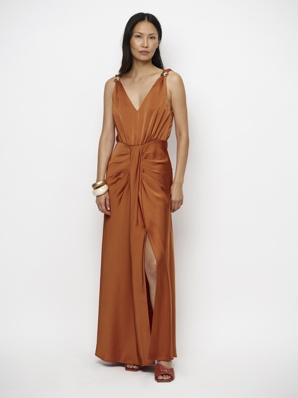 Dante 6 Marcia satin maxi dress