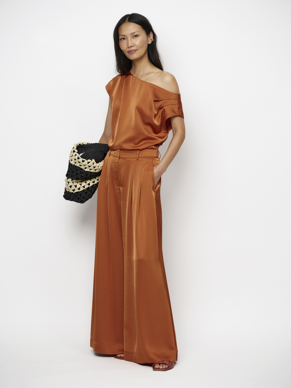 Roam satin drapy top