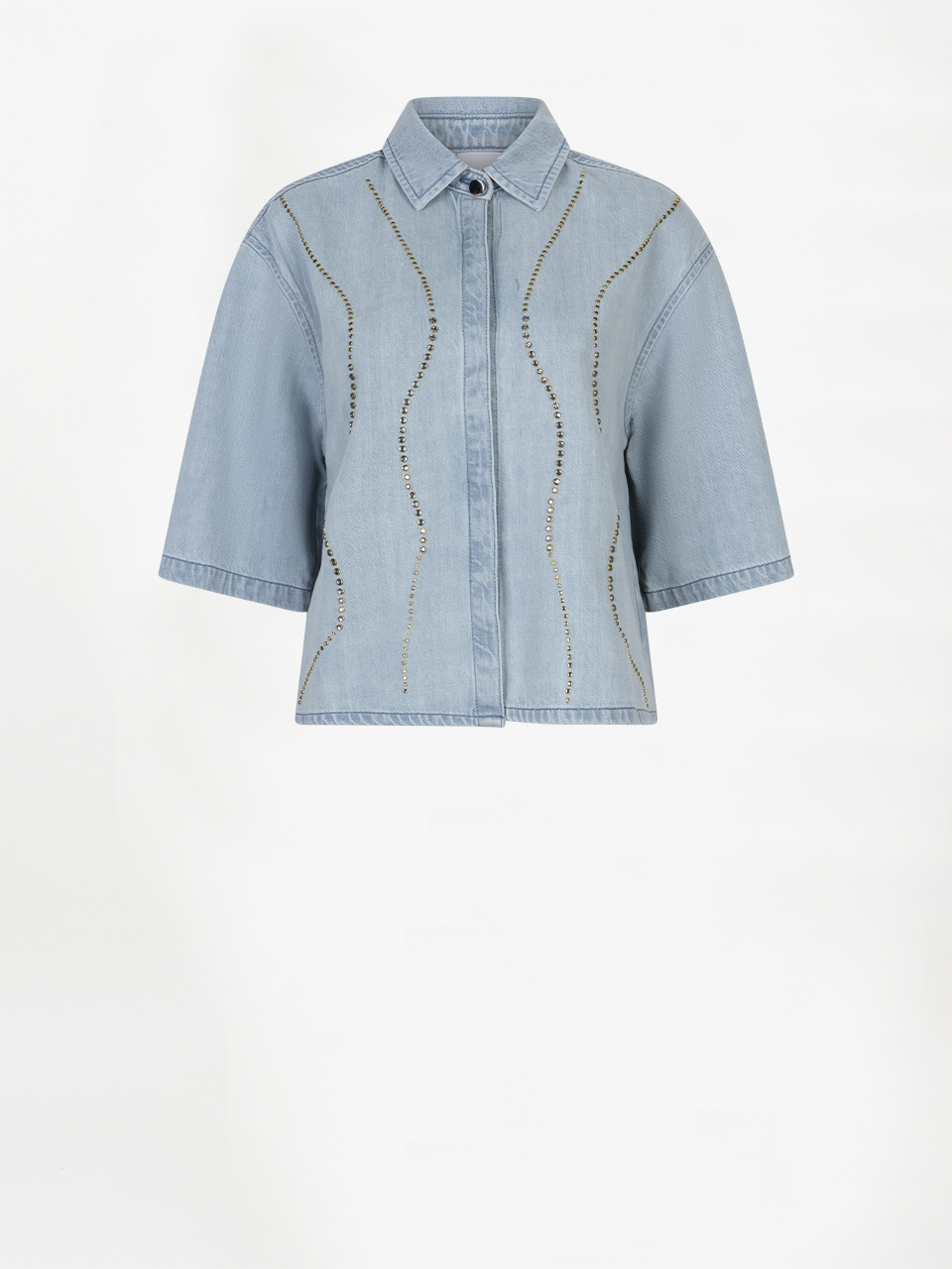 Zofia Embellished denim shirt
