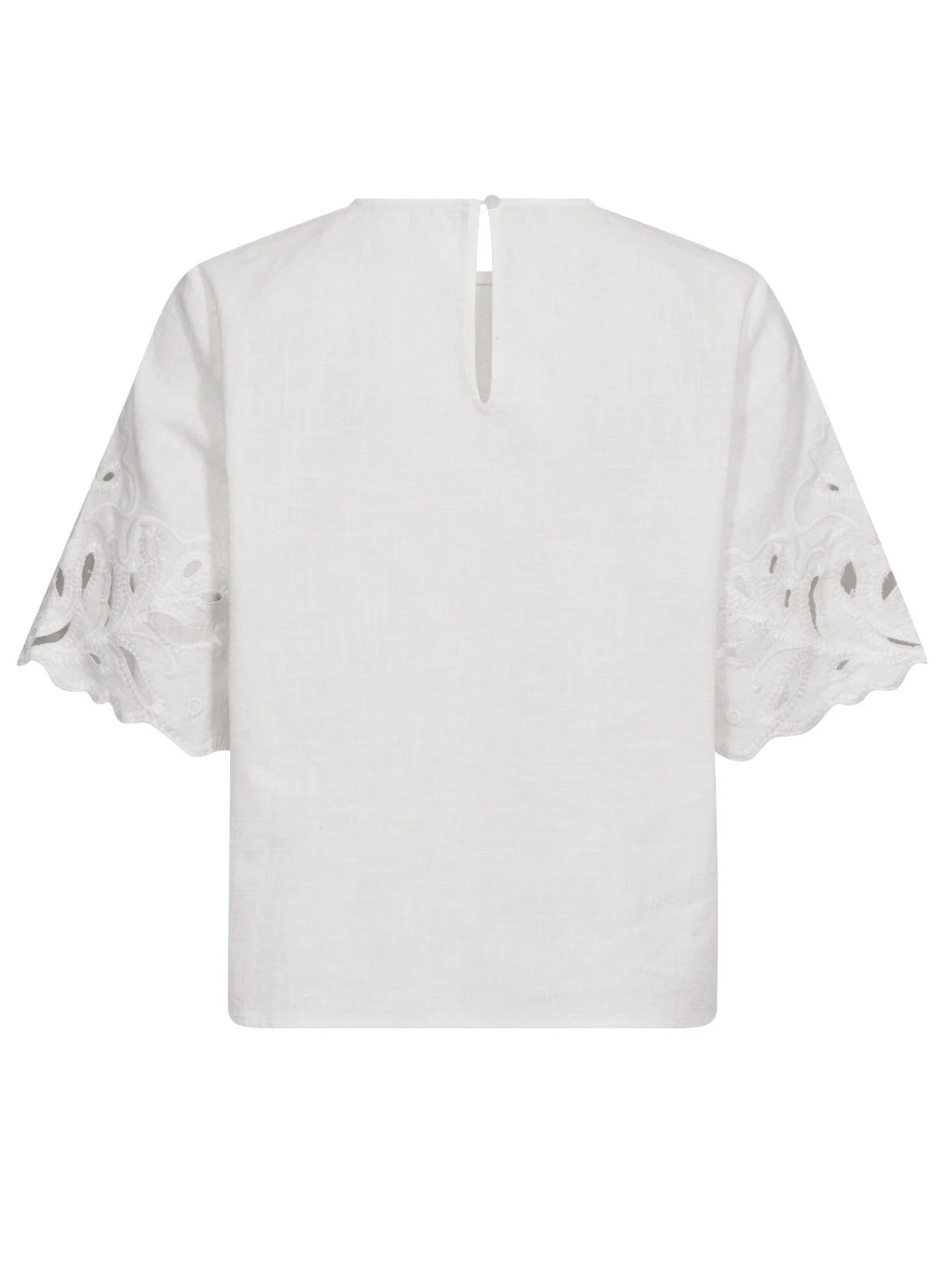 Lita Linen Emb SS Blouse