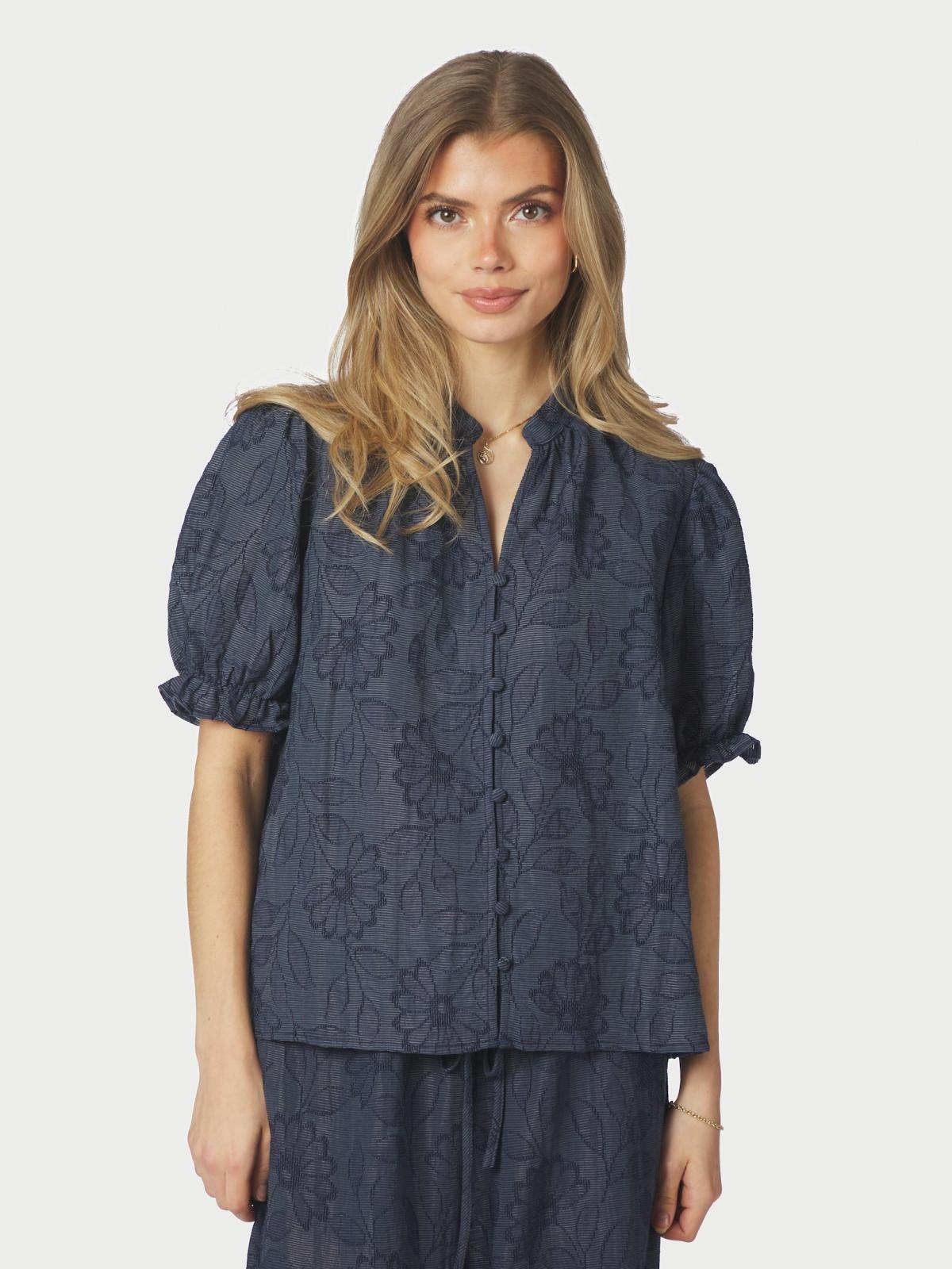 Zika Flower Stripe Blouse