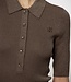 Fayza metallic knitted polo