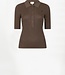 Fayza metallic knitted polo