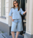 Zofia Embellished denim shirt