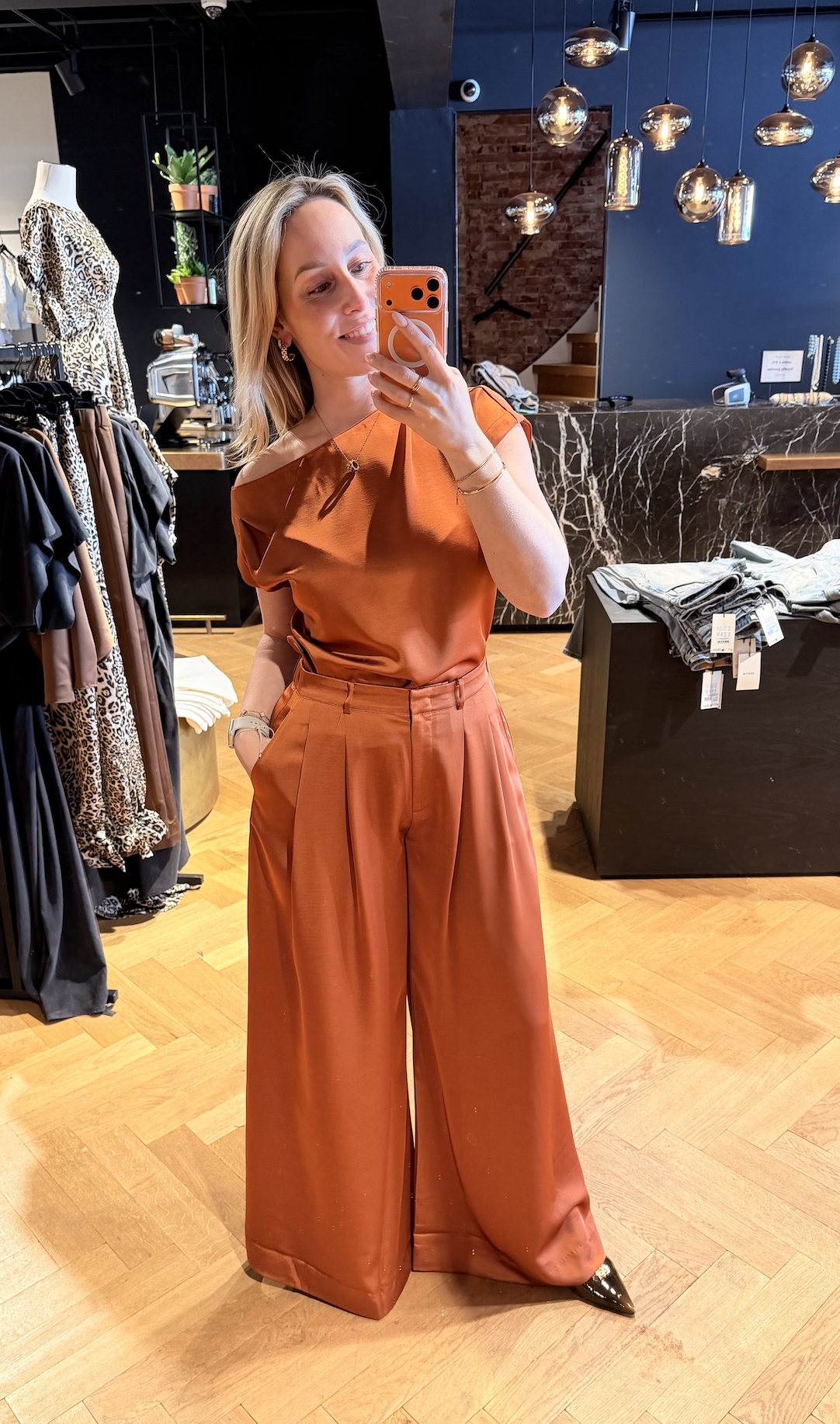 Roam satin drapy top