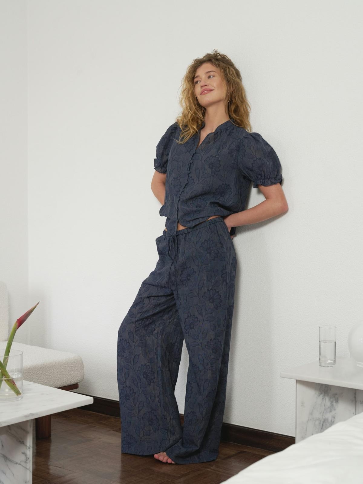 Heifa Flower Stripe Pants