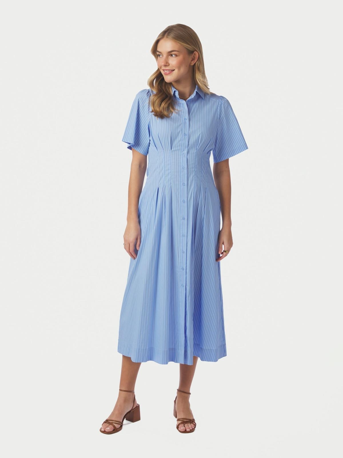 Neo Noir Baia Stripe Poplin Dress