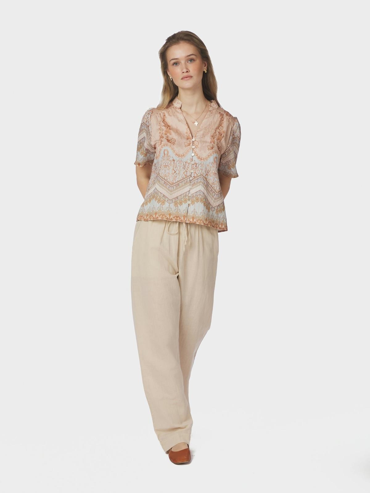 Torana Flower Border Blouse