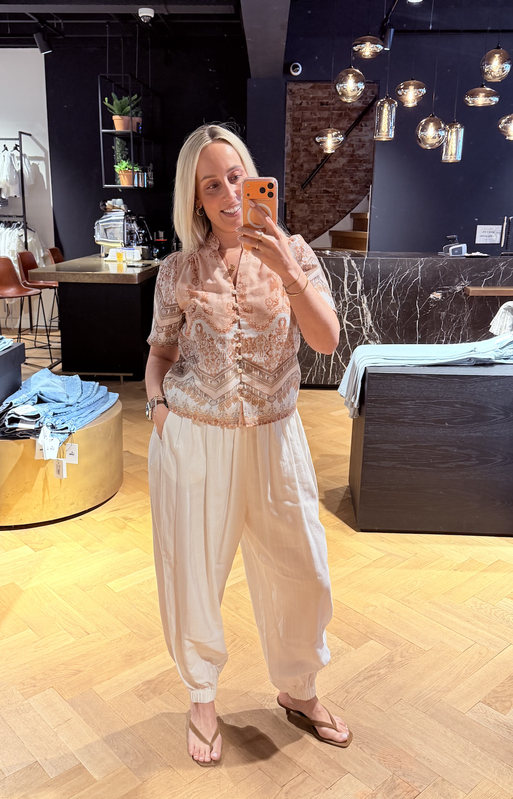 Torana Flower Border Blouse