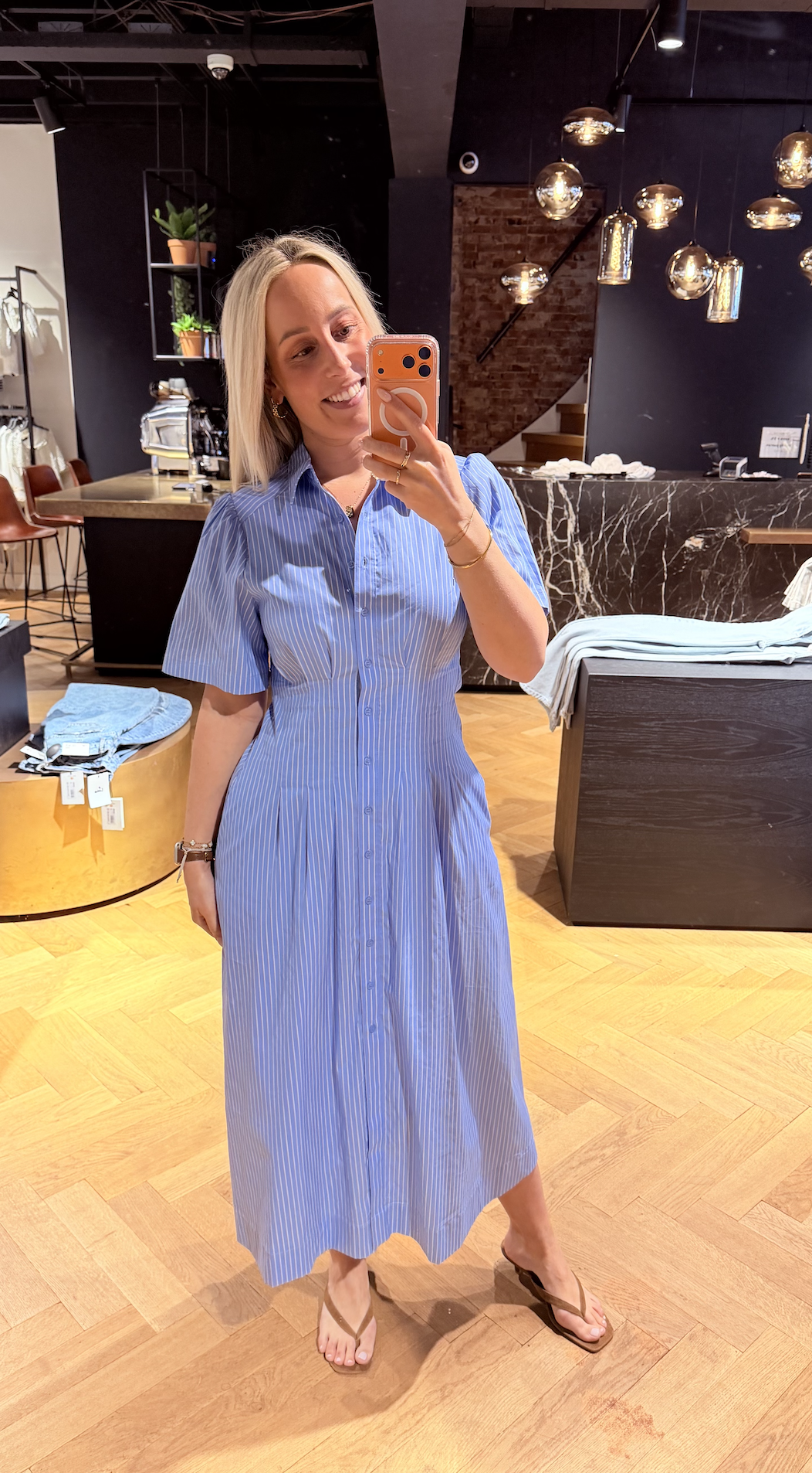 Baia Stripe Poplin Dress