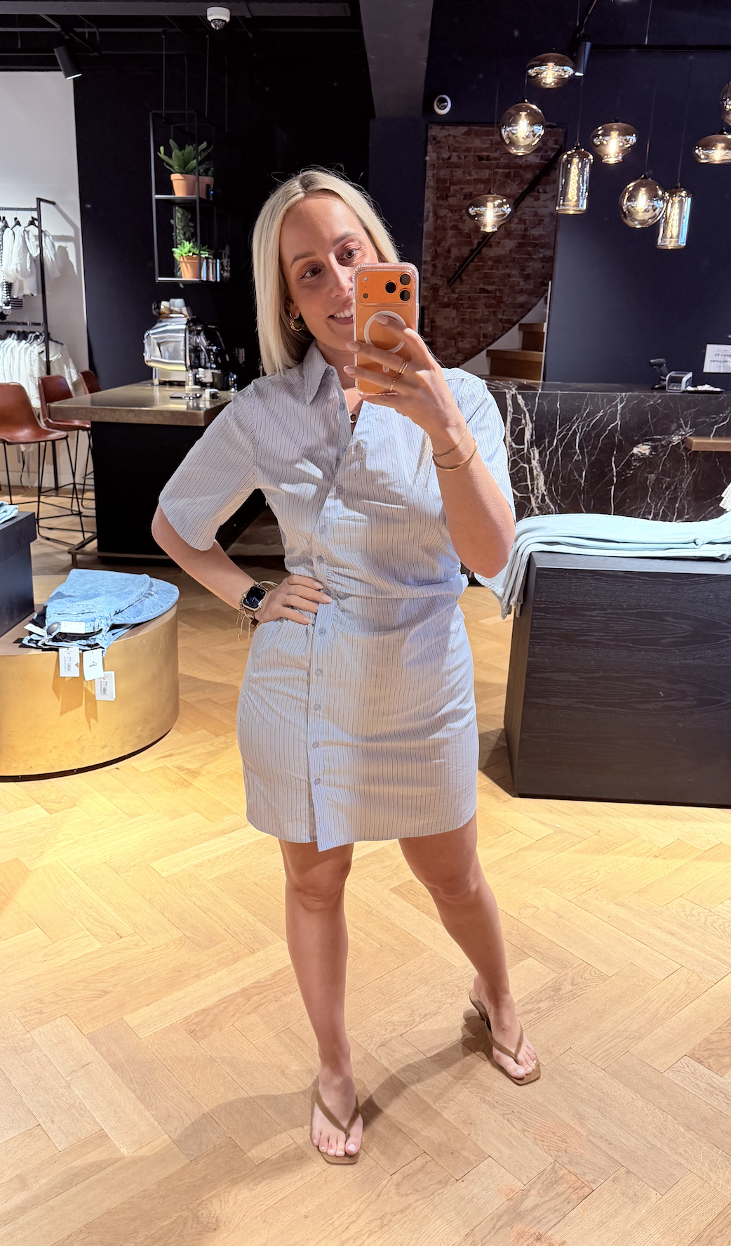 Jas Stripe Shirt Dress