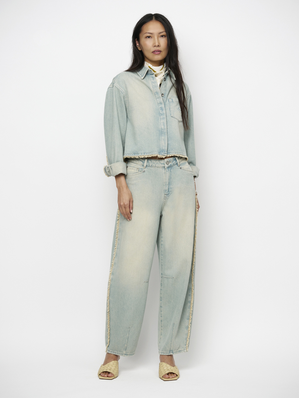 Blane fringed denim shirt