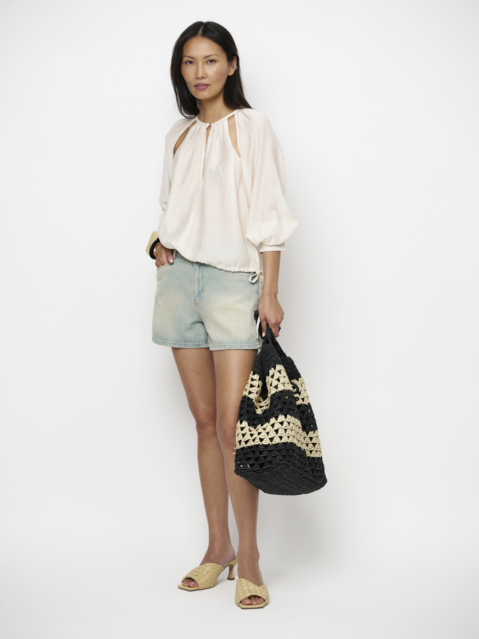 Dante 6 Menton fringed denim shorts