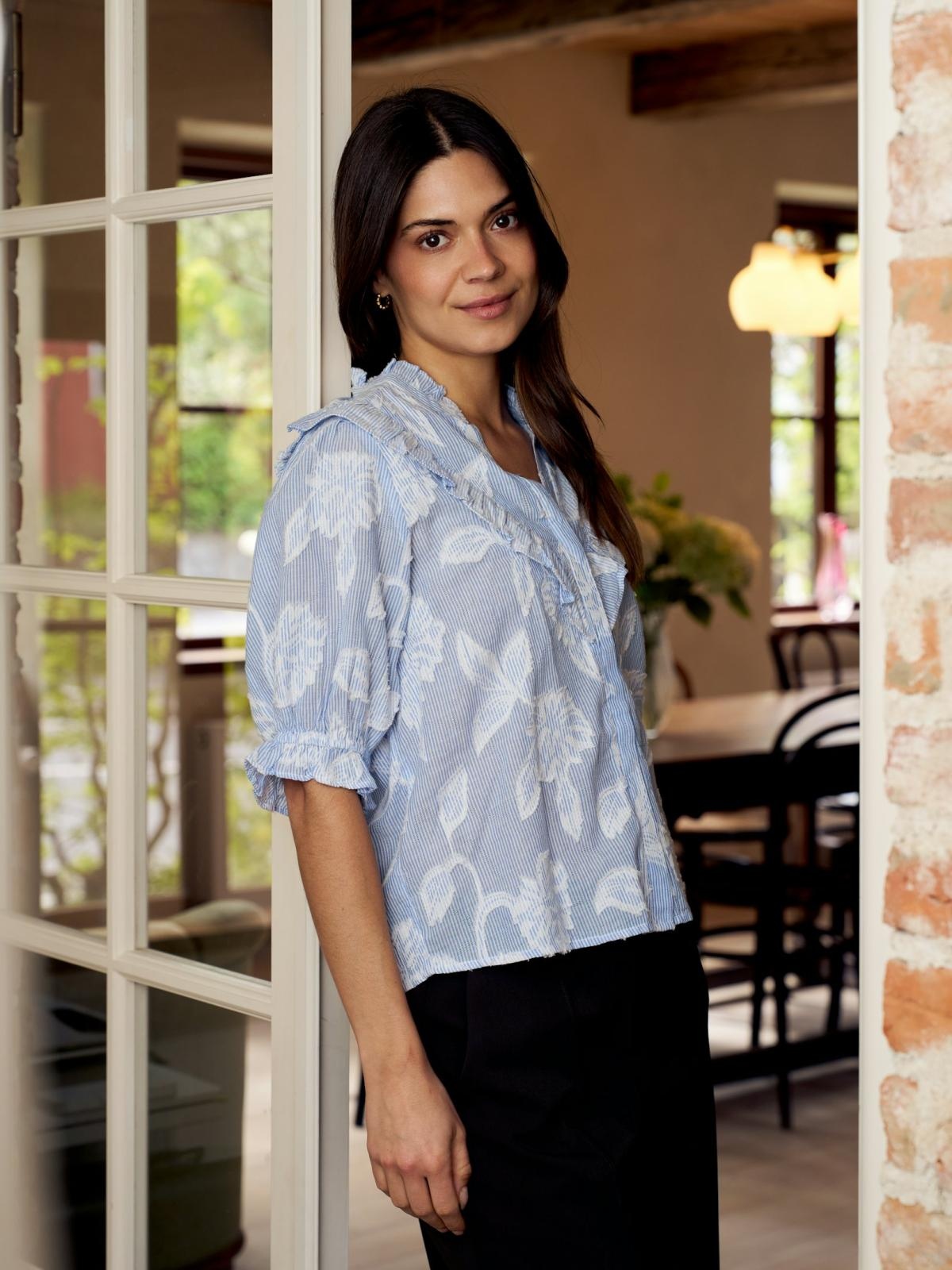 Neo Noir Manet Jacquard Blouse