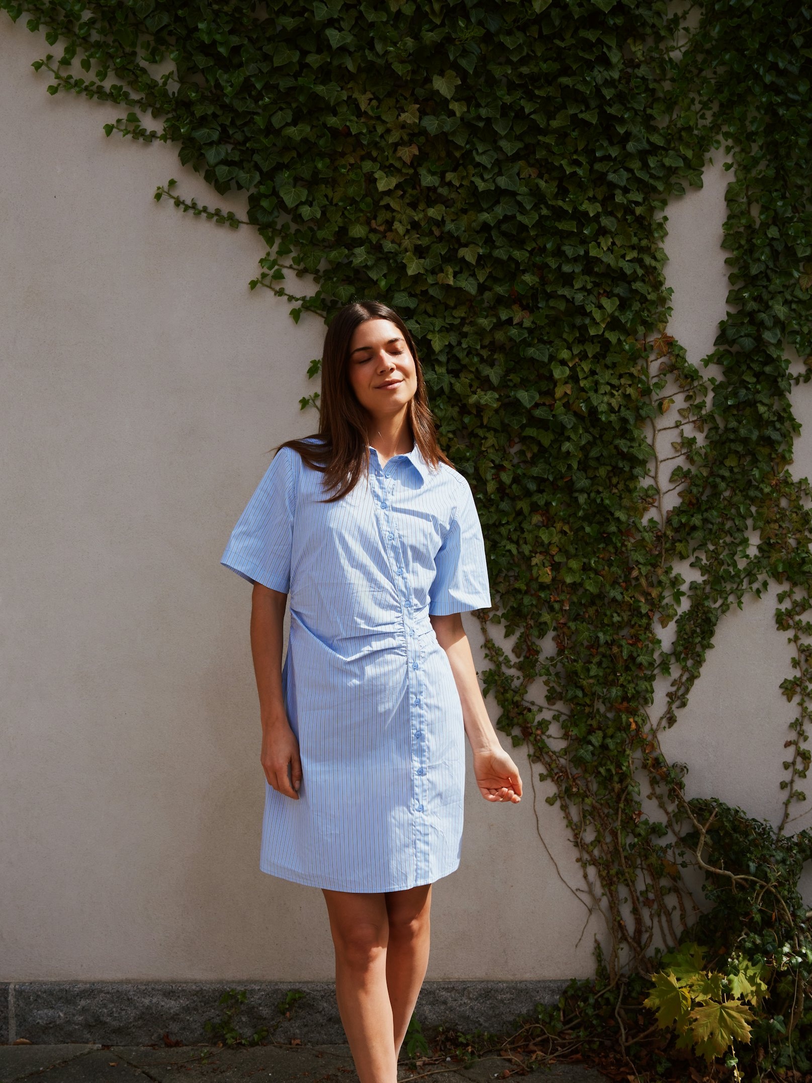 Neo Noir Jas Stripe Shirt Dress