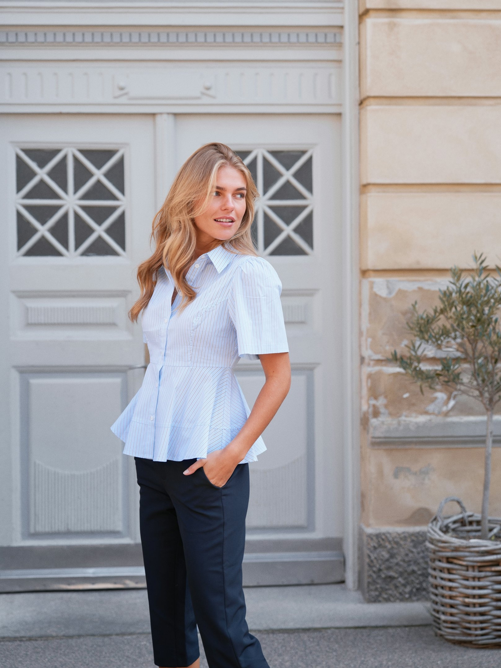 Neo Noir Janelle Stripe Shirt