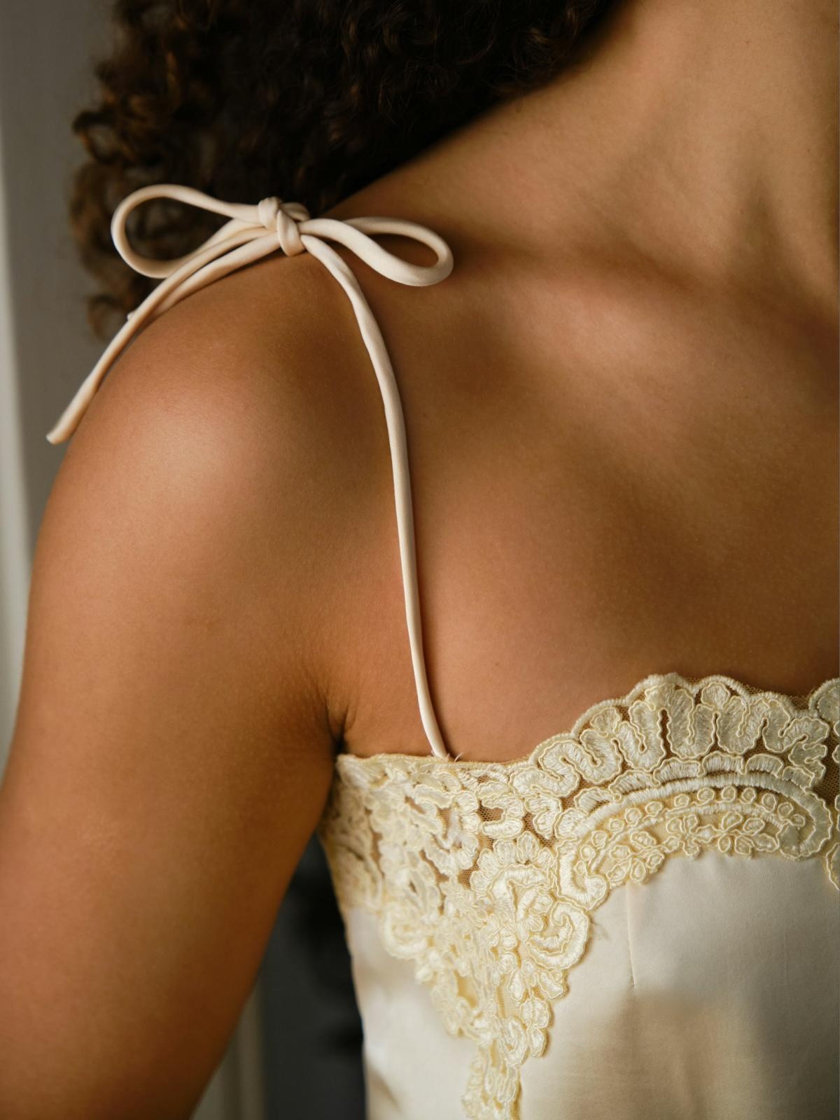 Kaela Heavy Sateen Lace Top
