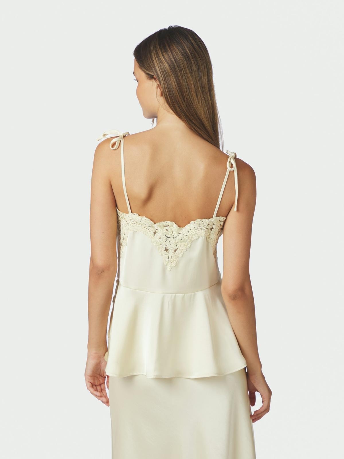 Kaela Heavy Sateen Lace Top
